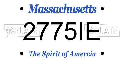 2775IE Massachusetts License Plate