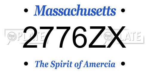 2776ZX Massachusetts License Plate