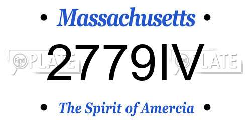 2779IV Massachusetts License Plate