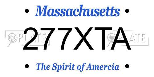 277XTA Massachusetts License Plate