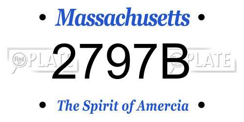 2797B Massachusetts License Plate