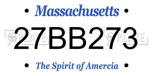 27BB273 Massachusetts License Plate