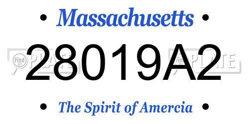 28019A2 Massachusetts License Plate
