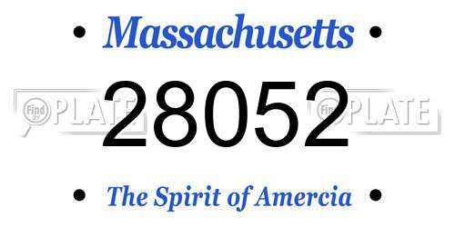 28052 Massachusetts License Plate