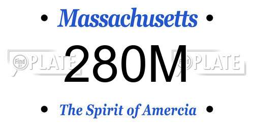 280M Massachusetts License Plate