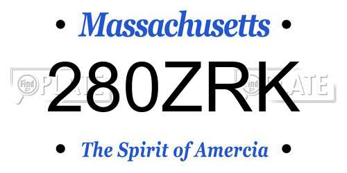 280ZRK Massachusetts License Plate