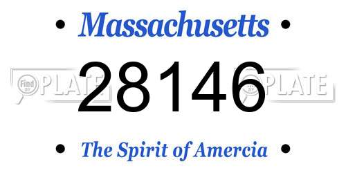 28146 Massachusetts License Plate