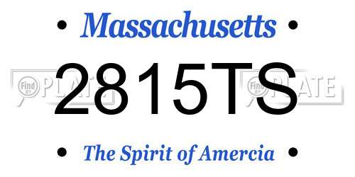 2815TS Massachusetts License Plate