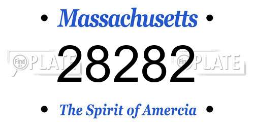 28282 Massachusetts License Plate