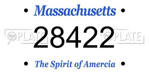 28422 Massachusetts License Plate