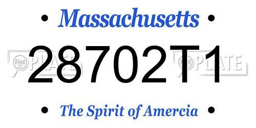 28702T1 Massachusetts License Plate