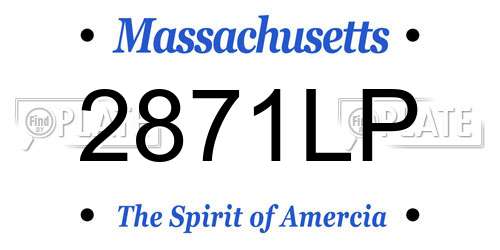 2871LP Massachusetts License Plate