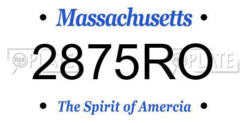 2875RO Massachusetts License Plate