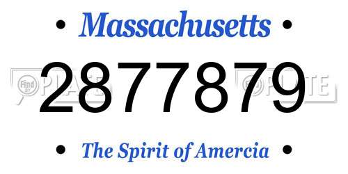 2877879 Massachusetts License Plate