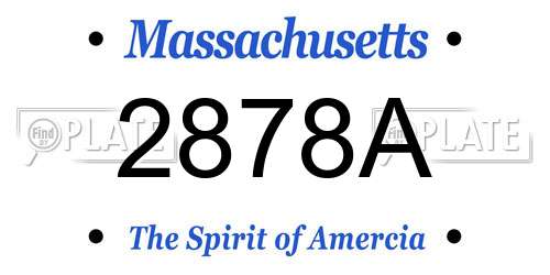 2878A Massachusetts License Plate