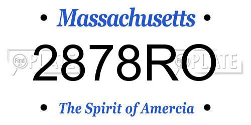 2878RO Massachusetts License Plate