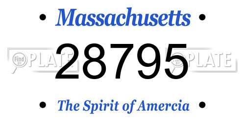 28795 Massachusetts License Plate
