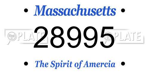 28995 Massachusetts License Plate