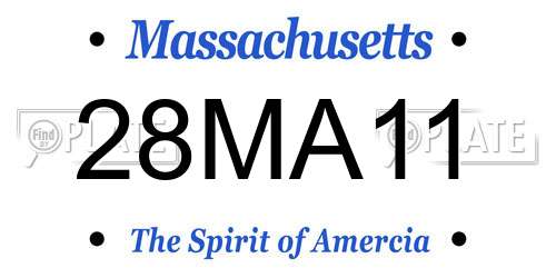 28MA11 Massachusetts License Plate