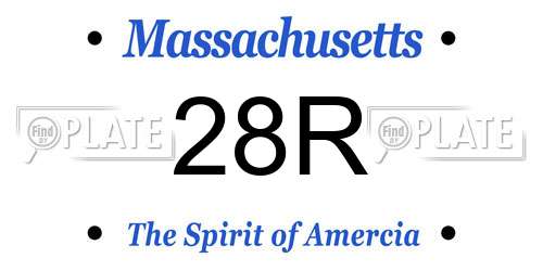28R Massachusetts License Plate