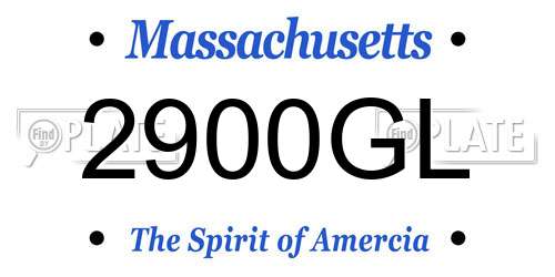 2900GL Massachusetts License Plate