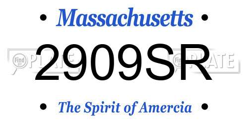2909SR Massachusetts License Plate