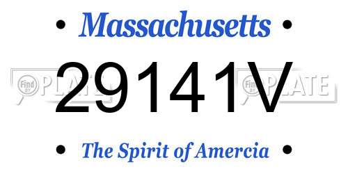 29141V Massachusetts License Plate