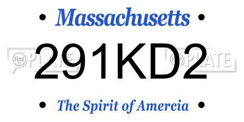 291KD2 Massachusetts License Plate