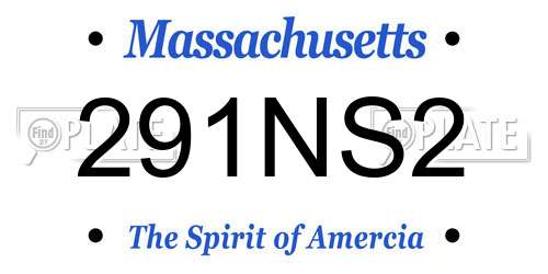 291NS2 Massachusetts License Plate