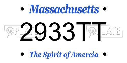 2933TT Massachusetts License Plate