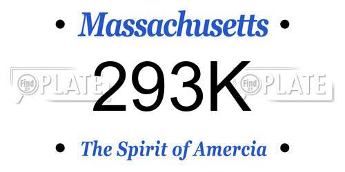 293K Massachusetts License Plate