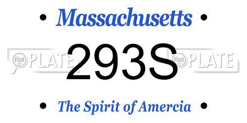 293S Massachusetts License Plate