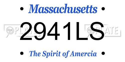 2941LS Massachusetts License Plate