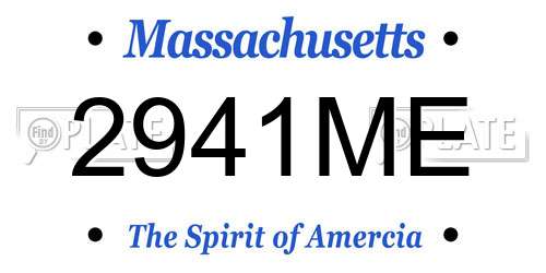 2941ME Massachusetts License Plate