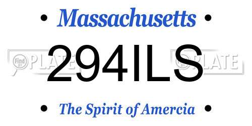 294ILS Massachusetts License Plate
