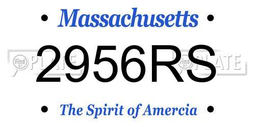 2956RS Massachusetts License Plate