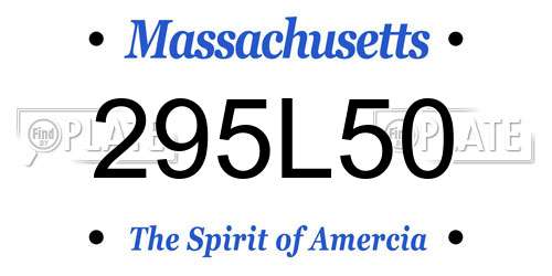 295L50 Massachusetts License Plate