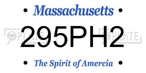 295PH2 Massachusetts License Plate