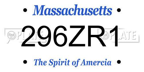 296ZR1 Massachusetts License Plate
