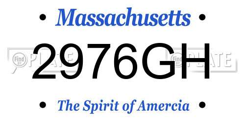 2976GH Massachusetts License Plate