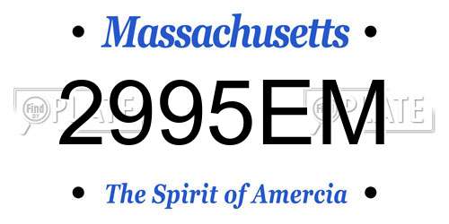 2995EM Massachusetts License Plate