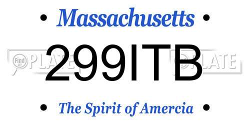 299ITB Massachusetts License Plate