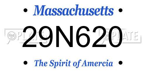 29N620 Massachusetts License Plate