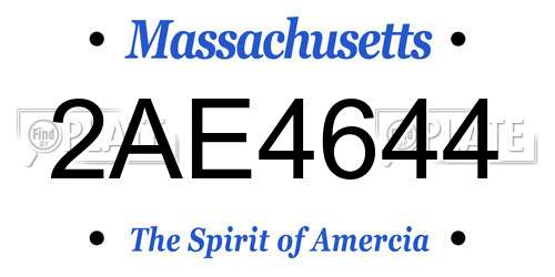 2AE4644 Massachusetts License Plate
