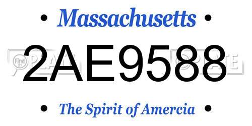 2AE9588 Massachusetts License Plate