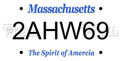 2AHW69 Massachusetts License Plate