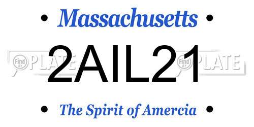 2AIL21 Massachusetts License Plate