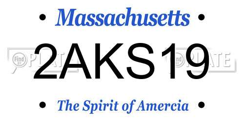2AKS19 Massachusetts License Plate