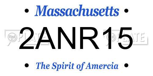 2ANR15 Massachusetts License Plate