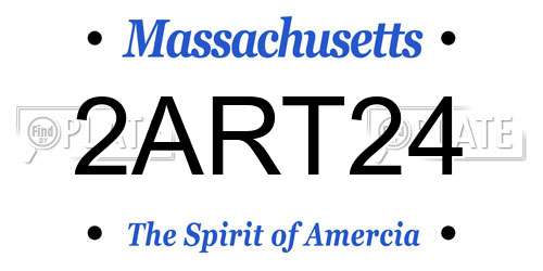 2ART24 Massachusetts License Plate